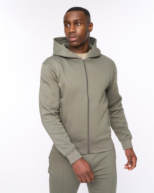 Chemtars Zip Thru Hoodie Green Slate