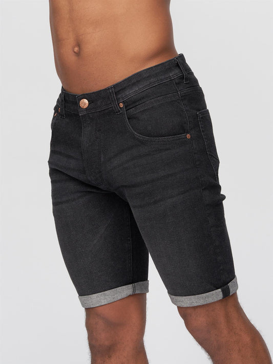 Mustone Denim Shorts Black Wash
