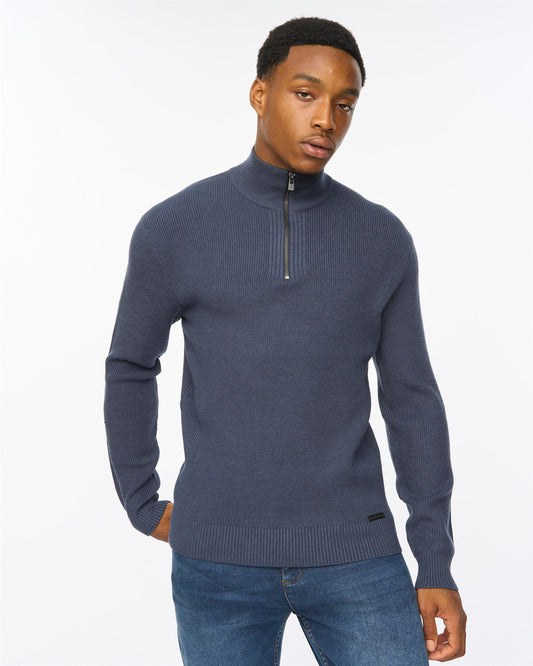 Potenza 1/4 Zip Knit Navy