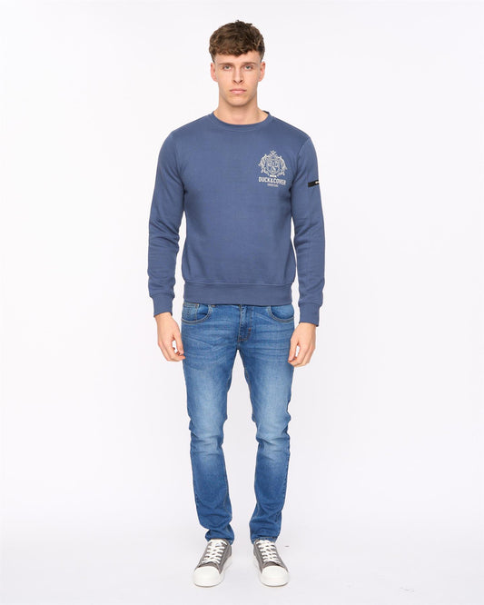 Stoneham Crew Sweat Denim Blue