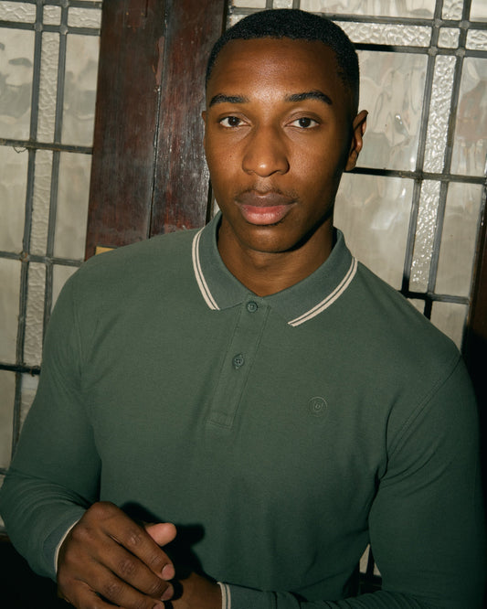 Roxberry Long Sleeve Polo Forest Green