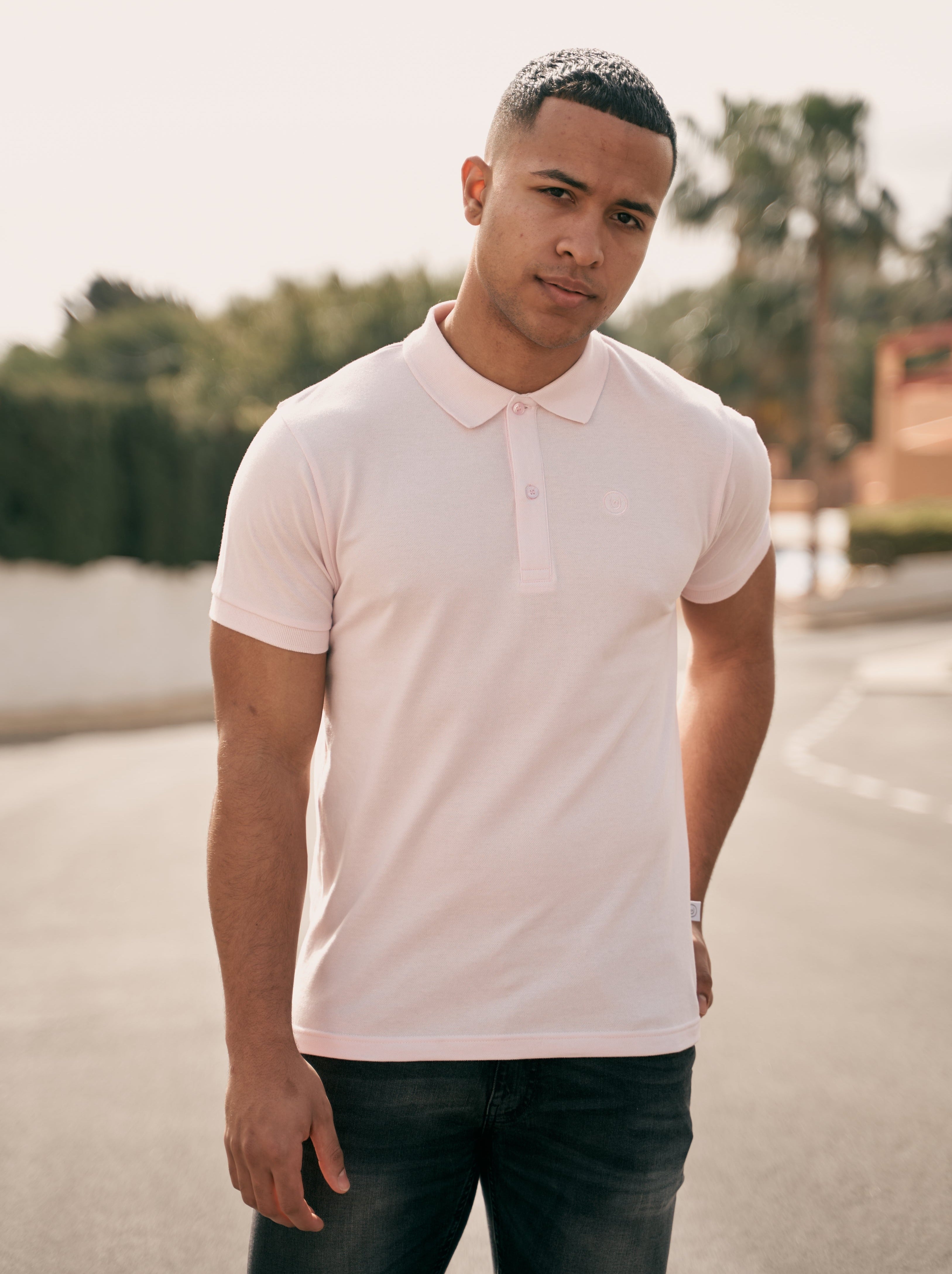 Mens hot pink clearance polo shirts