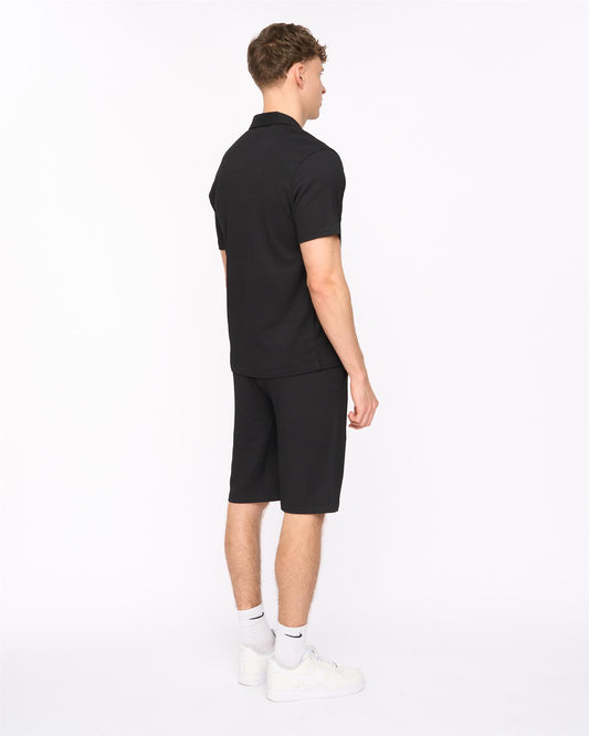 Hingham Shirt & Shorts Set Black