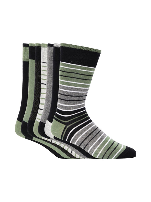 Bellion Olive Socks 7pk Assorted