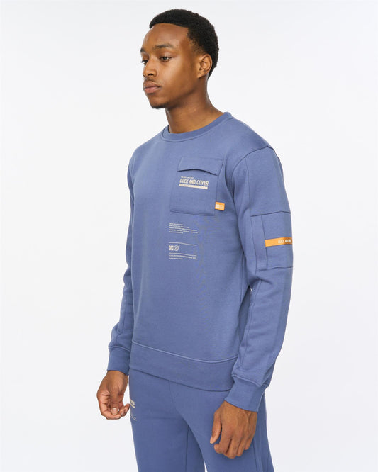 Applewood Crew Sweat Denim Blue