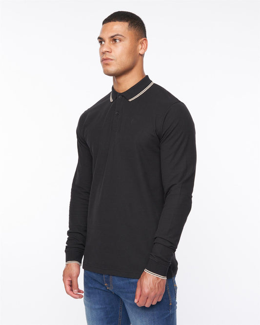 Roxberry Long Sleeve Polo Black