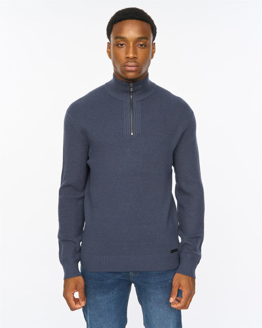 Potenza 1/4 Zip Knit Navy
