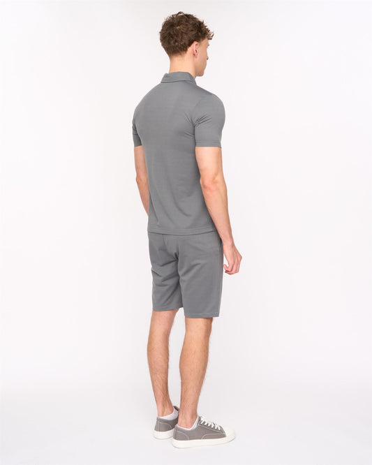 Medford Polo & Shorts Set Grey