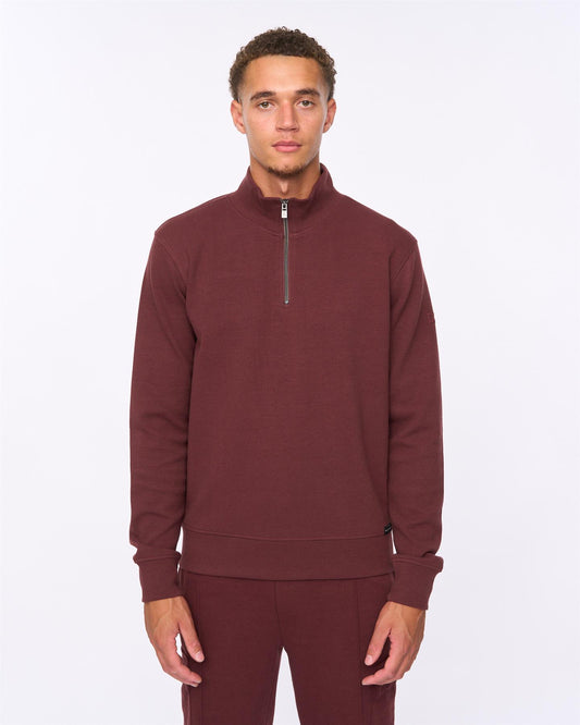 Slellmoore 1/4 Zip Hoodie Wine
