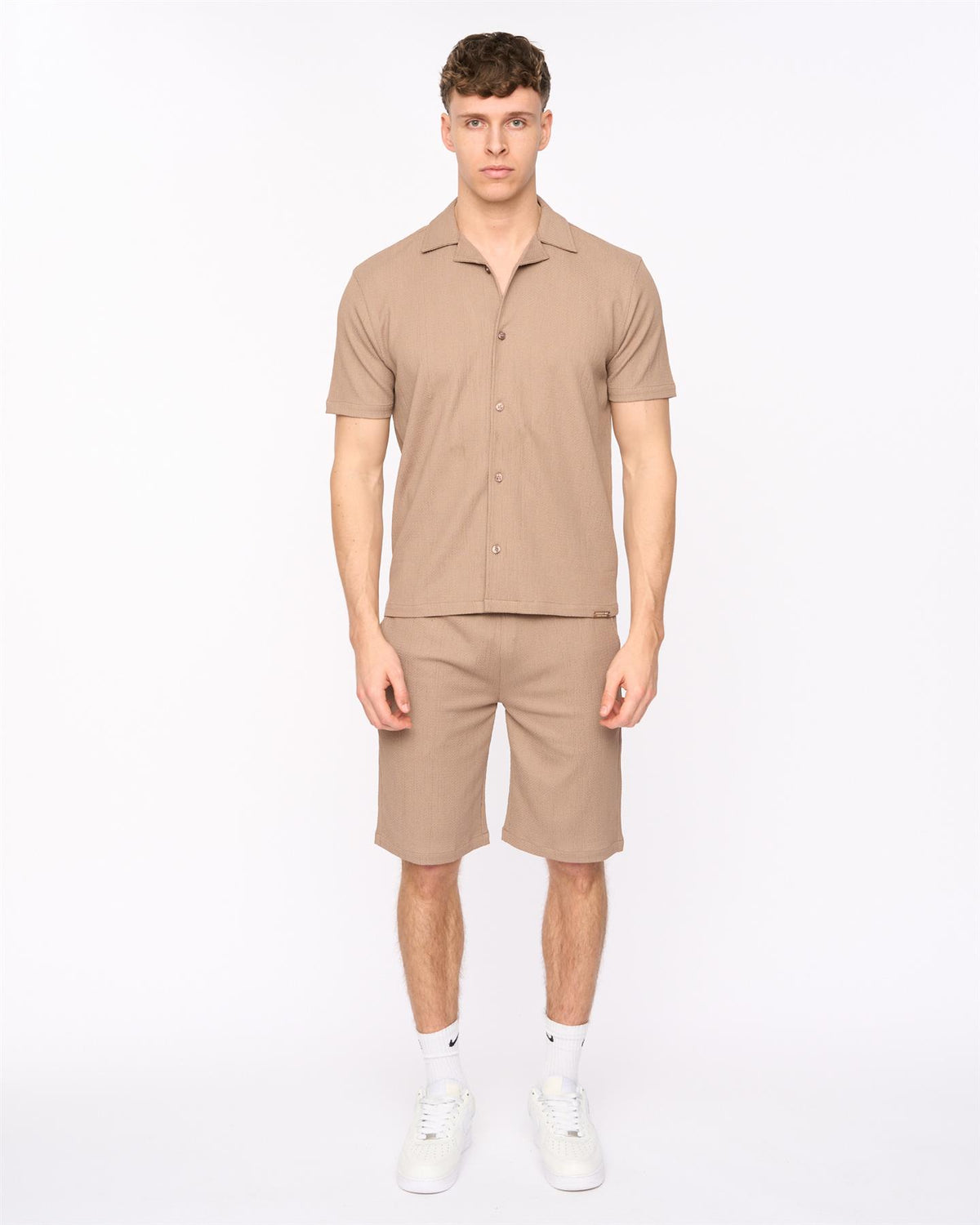Hingham Shirt & Shorts Set Taupe