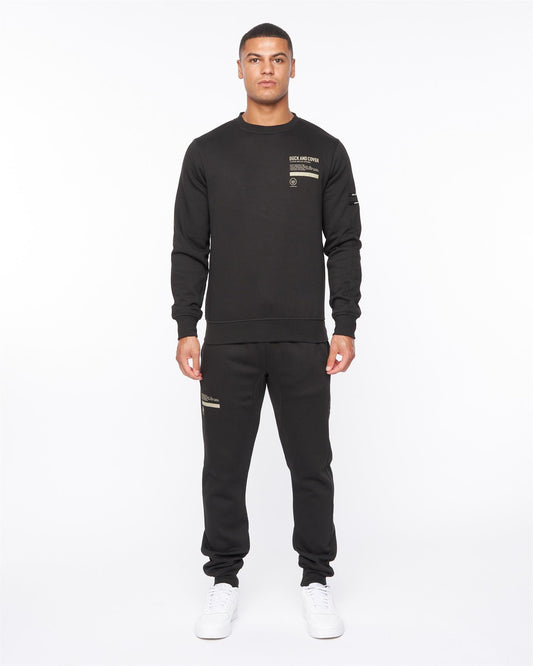 Jennerkins Crew Sweat & Joggers Set Black
