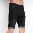Mustone Denim Shorts Black Wash