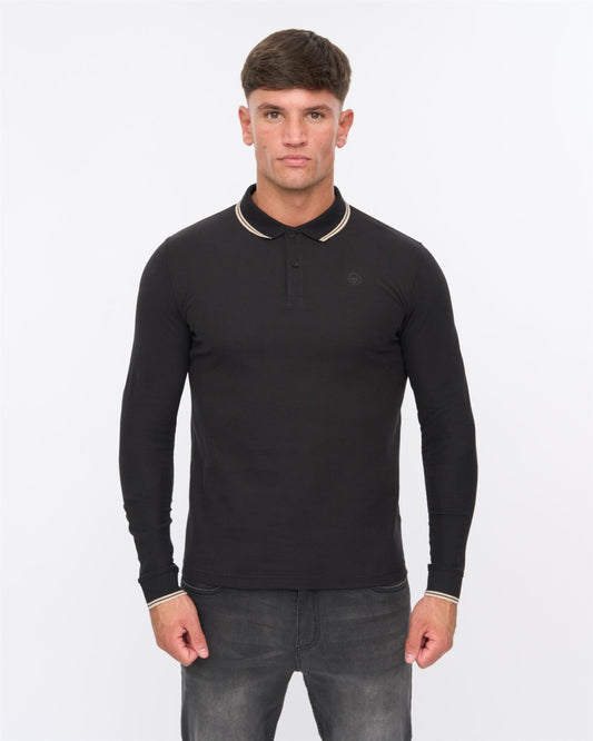 Roxberry Long Sleeve Polo Black