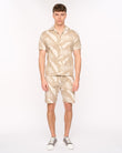 Hopkinton Shirt & Shorts Set Light Stone