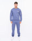 Applewood Crew & Joggers Set Denim Blue