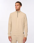 Slellmoore 1/4 Zip Hoodie Stone
