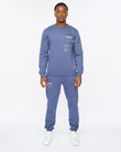 Applewood Crew & Joggers Set Denim Blue