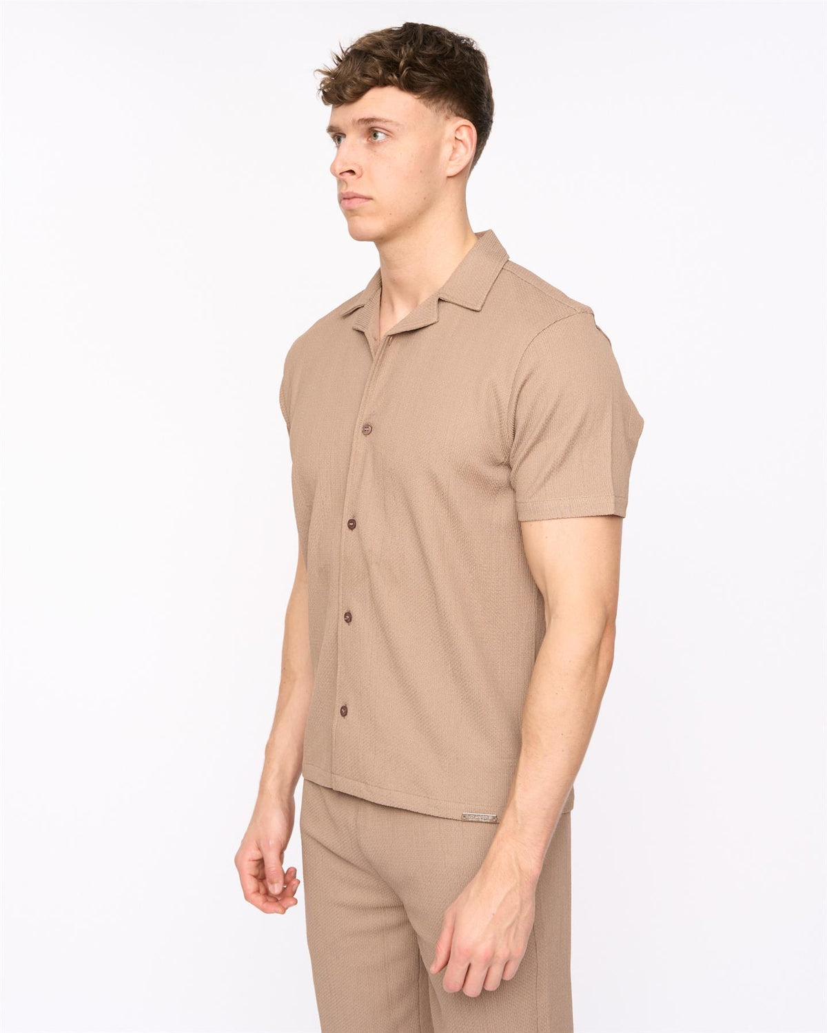 Hingham Shirt & Shorts Set Taupe