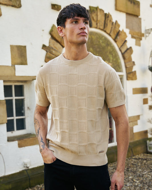 Littleton Knit T-Shirt Light Stone