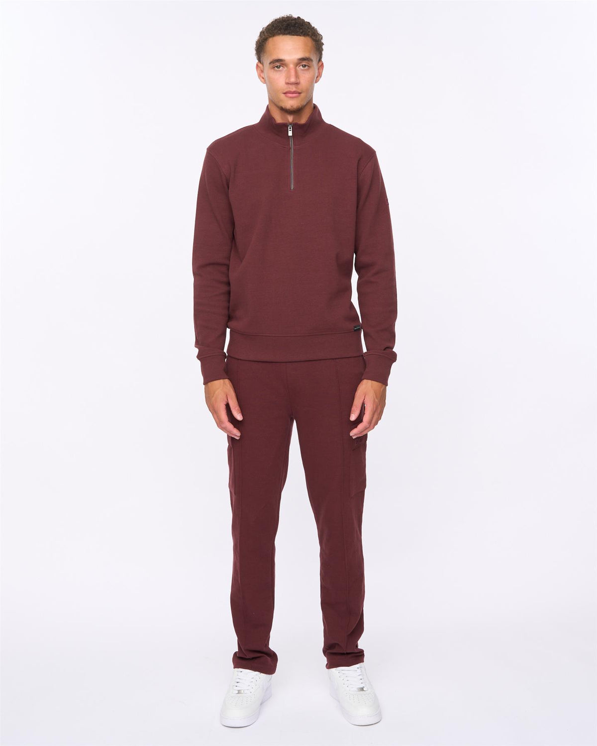 Slellmoore 1/4 Zip Hoodie Wine