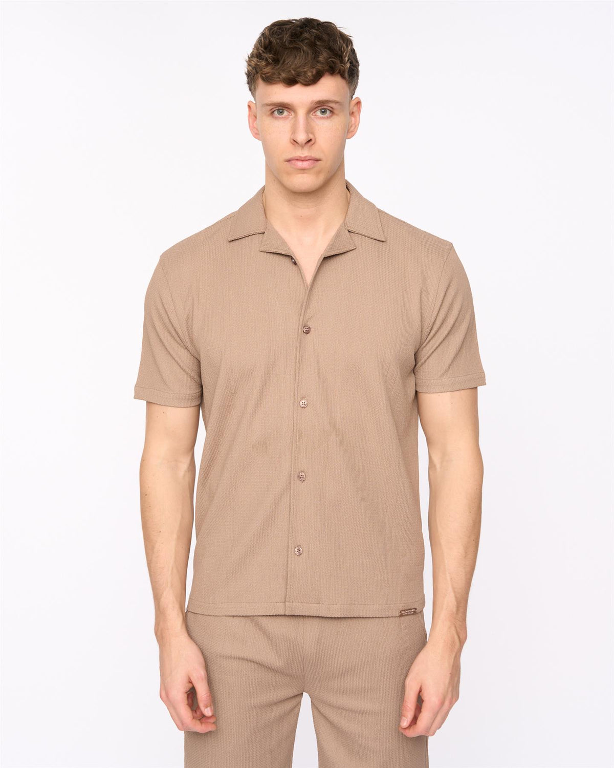 Hingham Shirt & Shorts Set Taupe