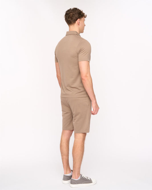 Medford Polo & Shorts Set Taupe