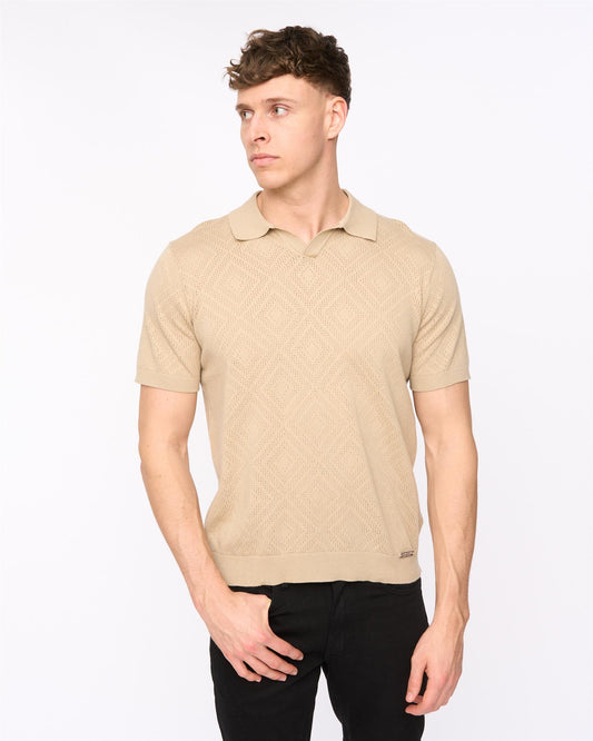 Dedham Knit Polo Stone
