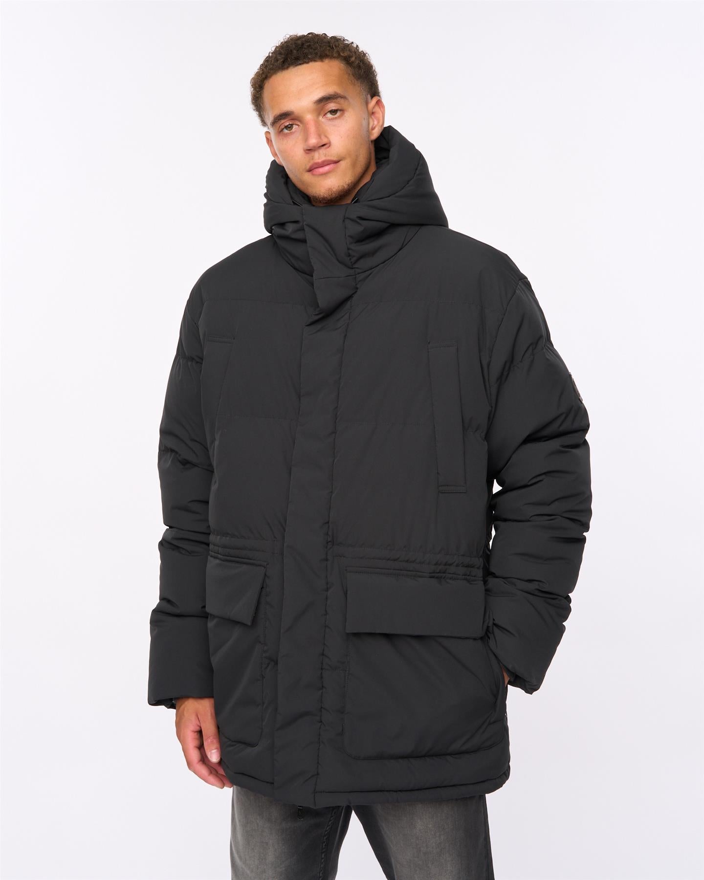 Fletchley Puffer Jacket Black - Main Image