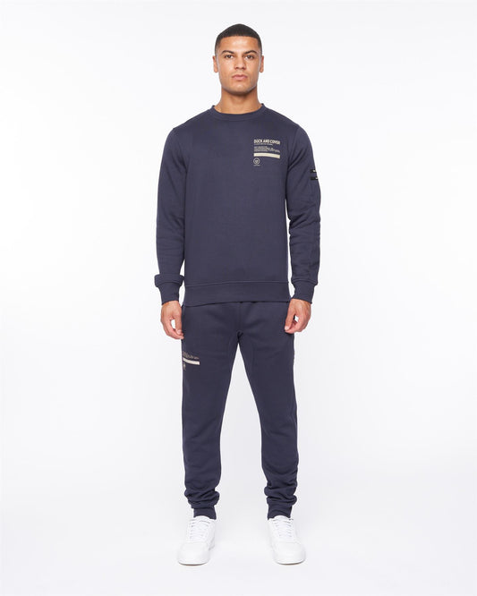 Jennerkins Crew Sweat & Joggers Set Navy