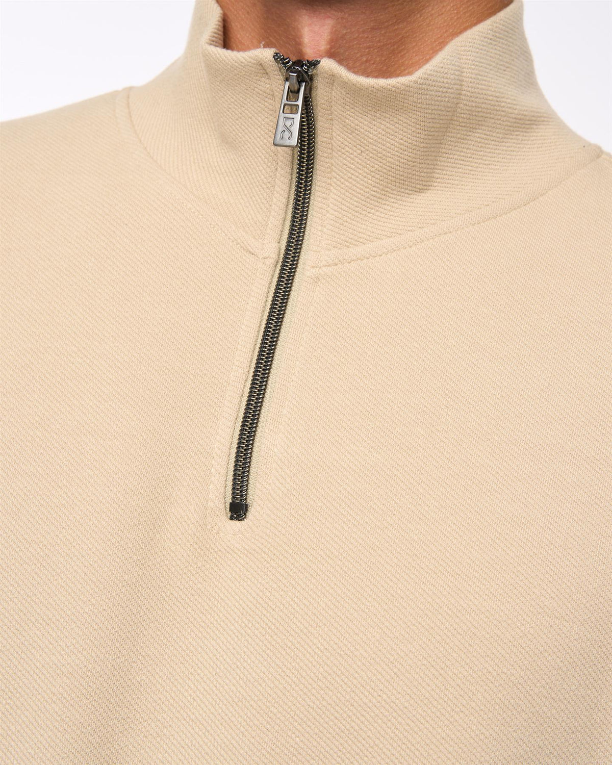 Slellmoore 1/4 Zip Hoodie Stone