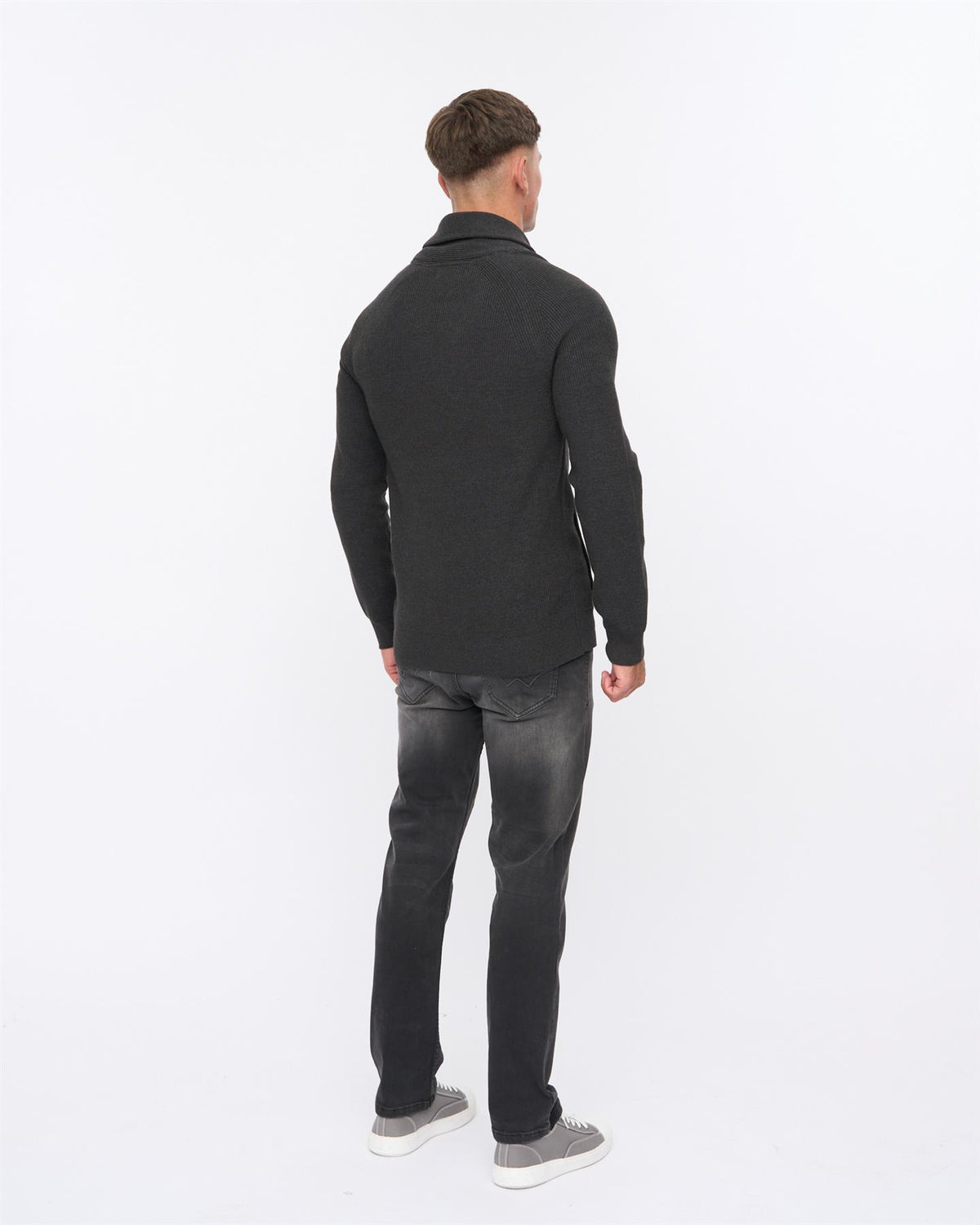 Venosa Shawl Cardigan Charcoal