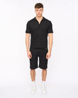 Hingham Shirt & Shorts Set Black