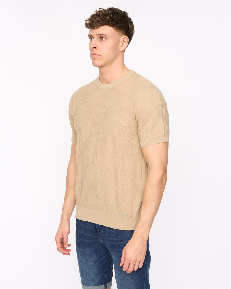 Littleton Knit T-Shirt Light Stone