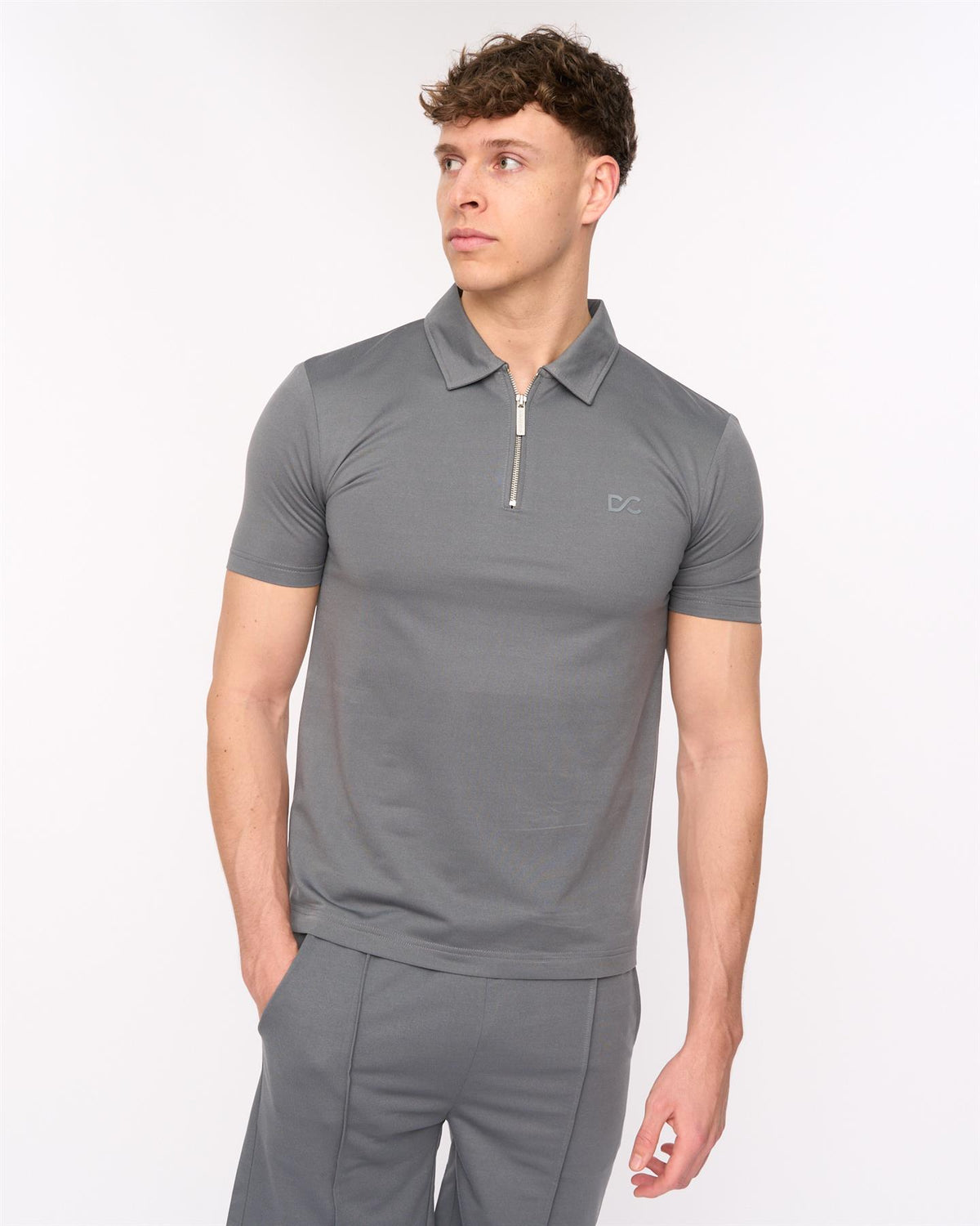 Medford Polo & Shorts Set Grey
