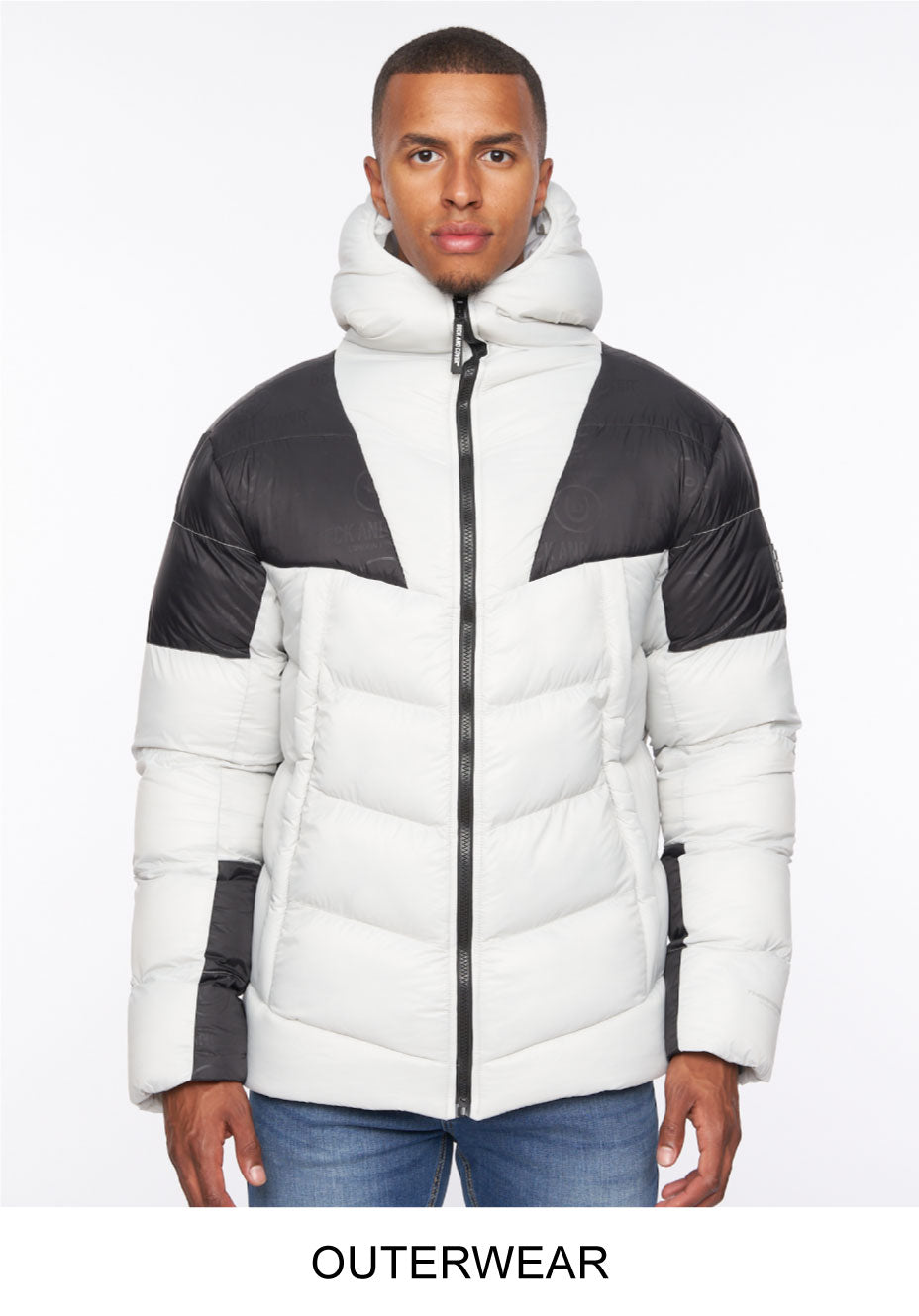 Men's Olive Puffer Jackets by Off-White