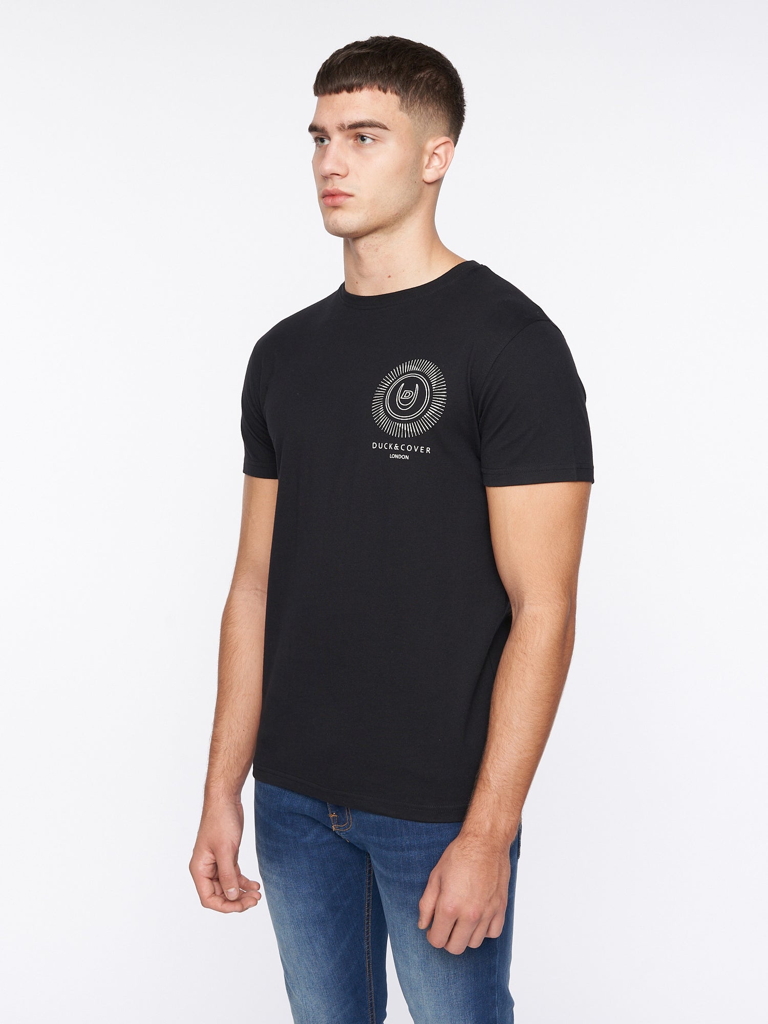 Duck & Cover - Mens Swirla T-Shirt Black – Duck and Cover