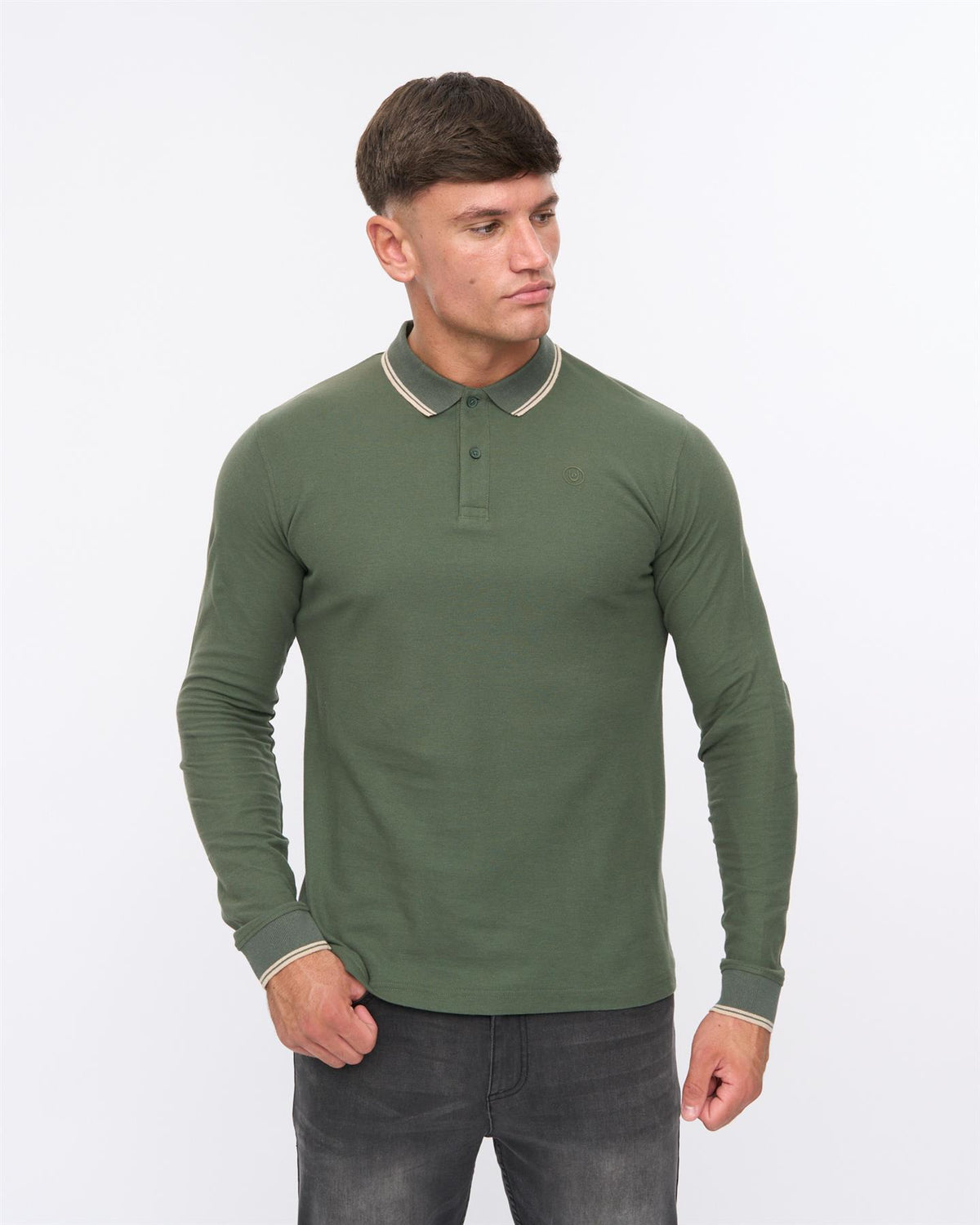 Roxberry Long Sleeve Polo Forest Green