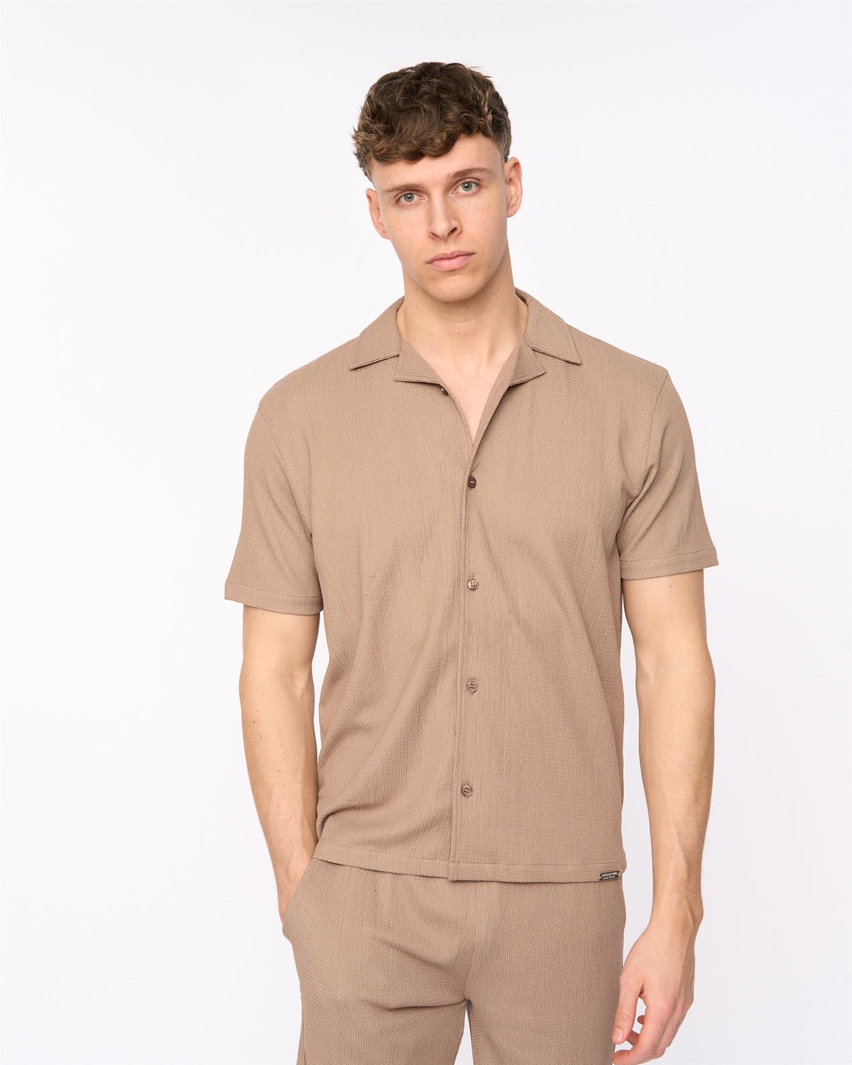 Hingham Shirt & Shorts Set Taupe