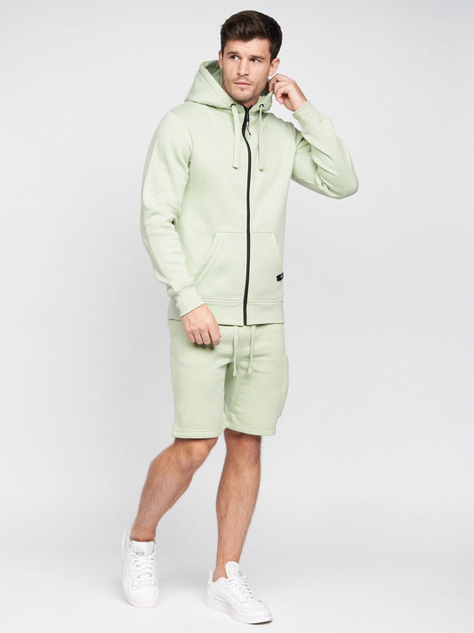 Milgate Zip Thru Hoodie Sage