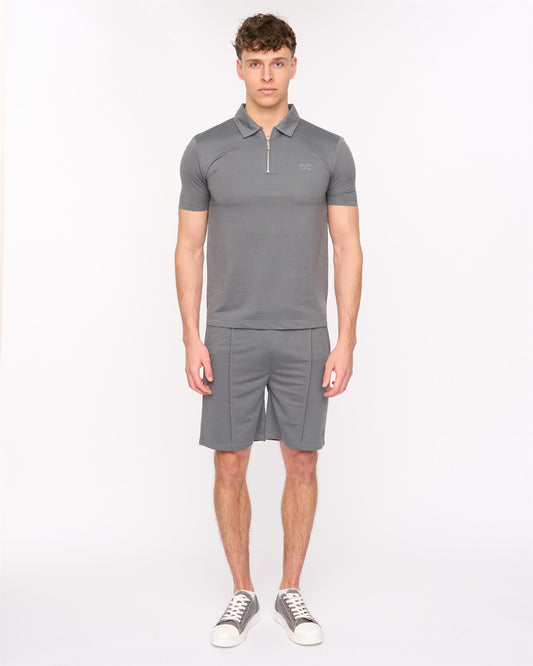 Medford Polo & Shorts Set Grey