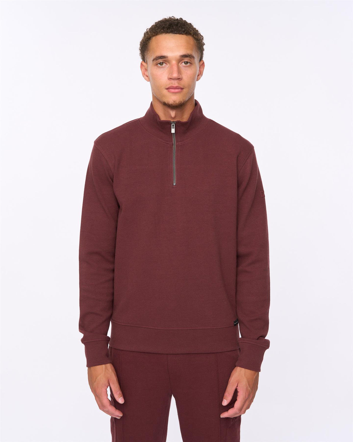 Slellmoore 1/4 Zip Hoodie Wine