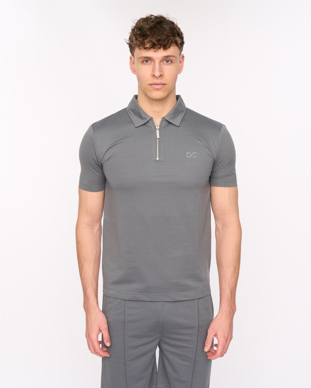 Medford Polo & Shorts Set Grey
