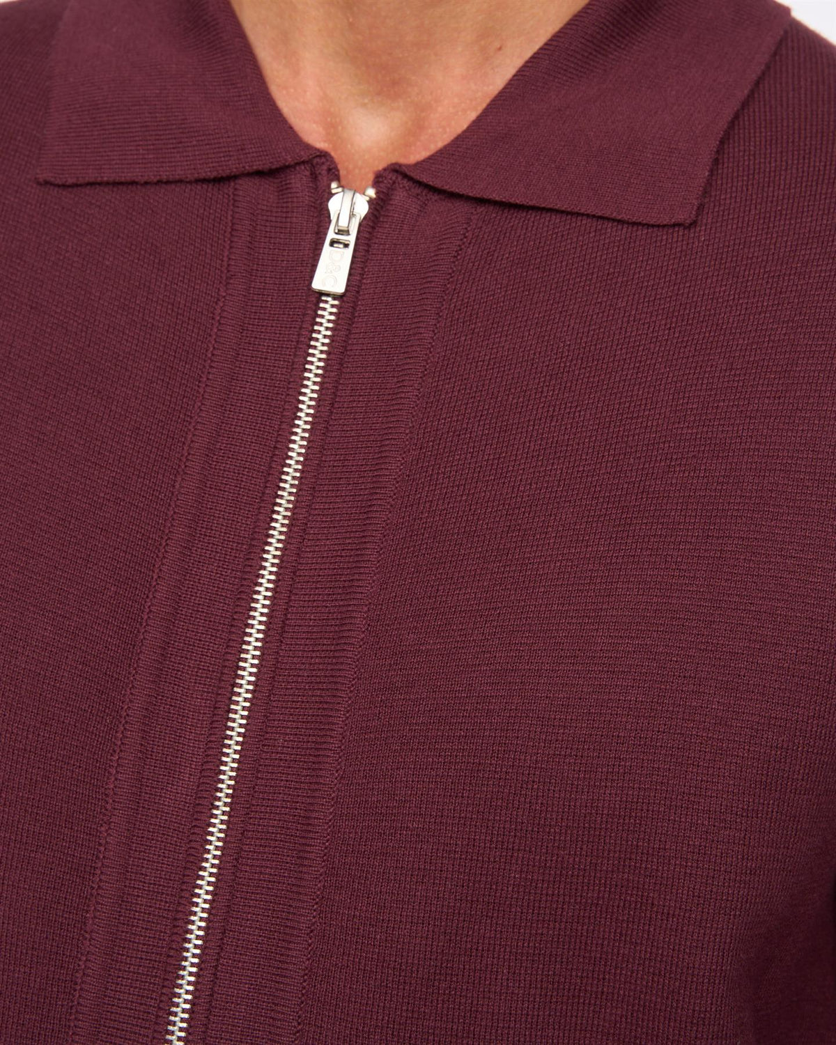 Melfi Zip Thru Knit Raisin