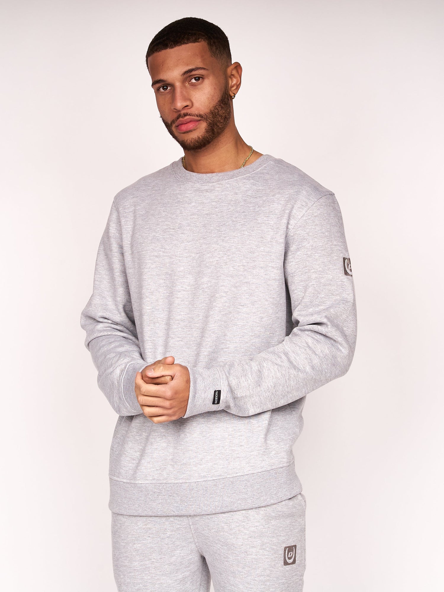 Duck & Cover - Mens Felaweres Crew Sweat Grey Marl Crew – Duck and Cover