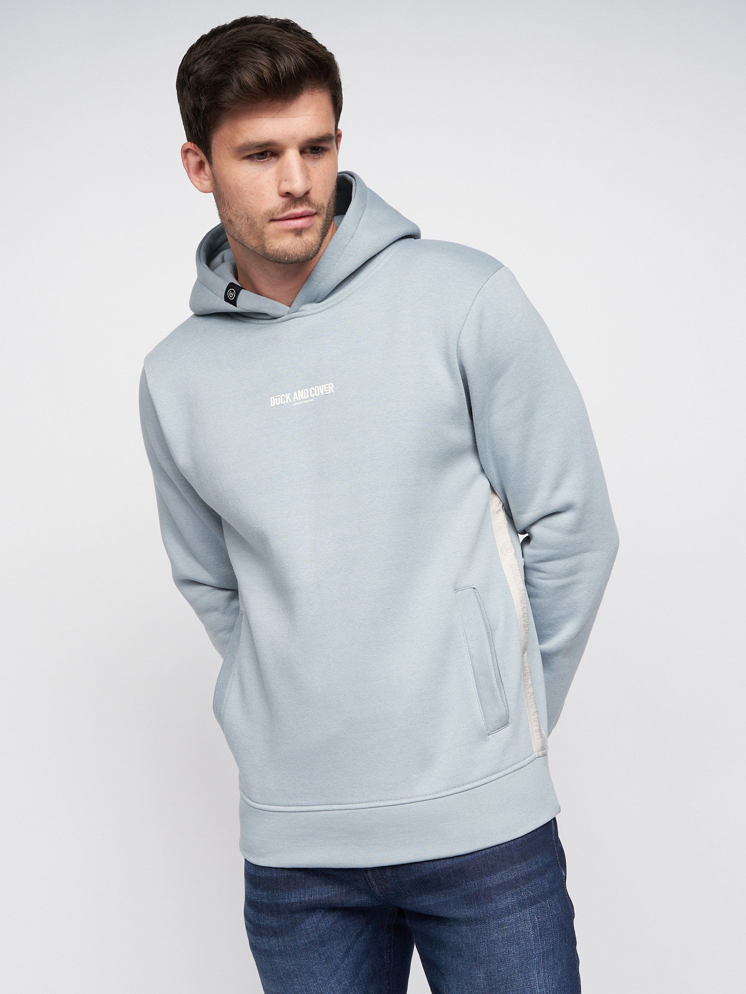 Mens Gathport Hoodie Light Blue – Duck and Cover