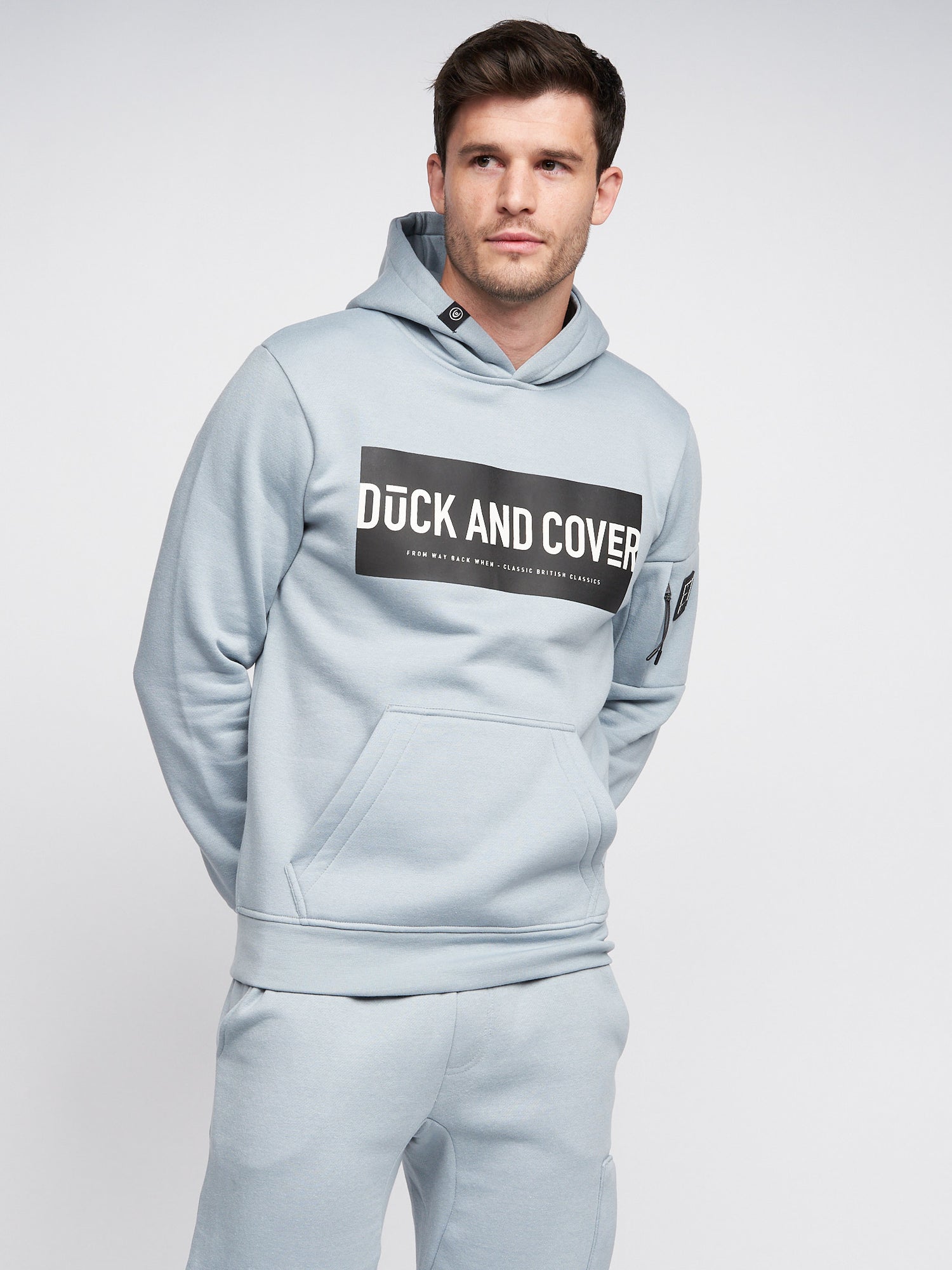 Mens Milgate Hoodie Light Blue – Duck and Cover