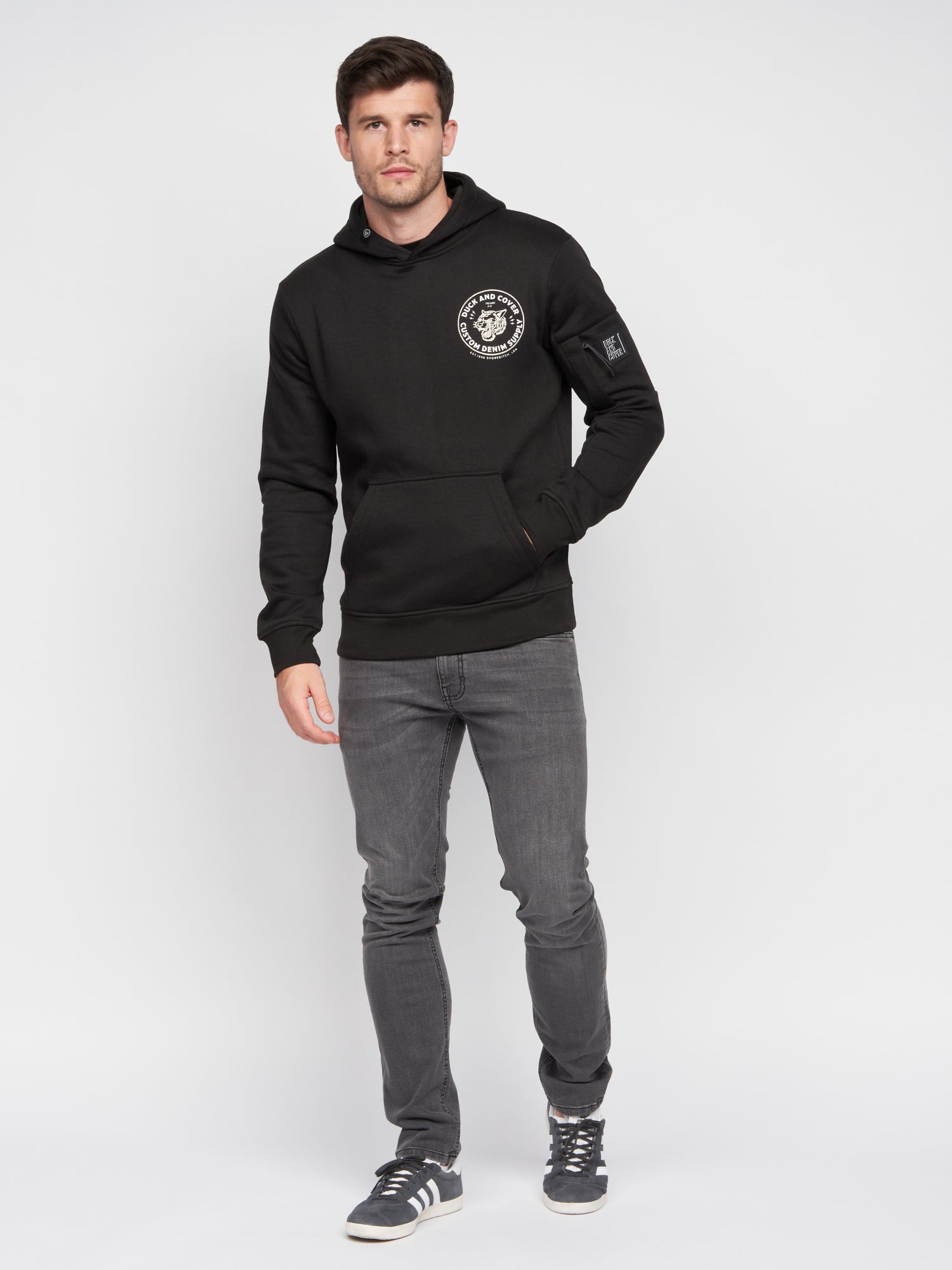 Duck & Cover - Mens Supplys Hoodie Black – Duck and Cover