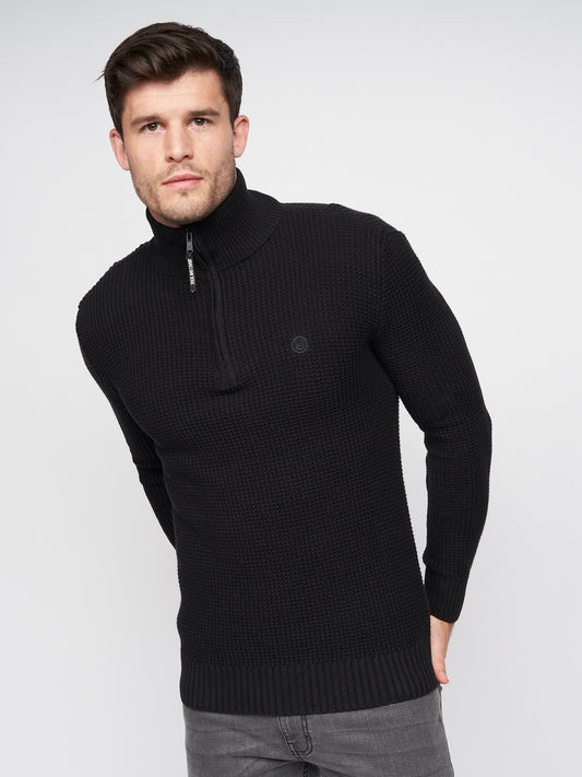 Firegards 1/4 Zip Knit Black