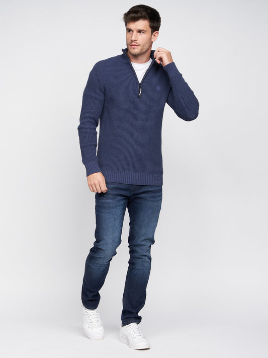 Firegards 1/4 Zip Knit Navy