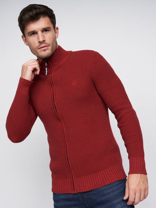 Gardfire Zip Thru Knit Deep Red